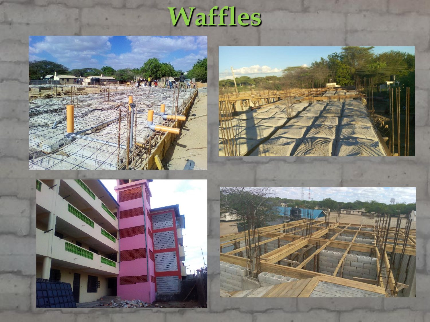 Precast waffle slab system being installed on a multi-storey building